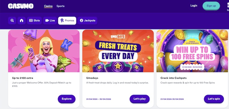 Casumo has one of the best loyalty programmes among non GamStop casinos in the UK.